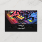 Carte De Visite Casques modernes DJ Songwriter Music Singer (Dos)