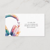 Carte De Visite Casques modernes DJ Songwriter Music Singer (Dos)