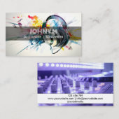 Carte De Visite Casques modernes DJ Songwriter Music Singer (Devant / Derrière)