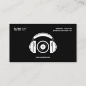 Carte De Visite Casques & Vinyle - Musique DJ (Devant)