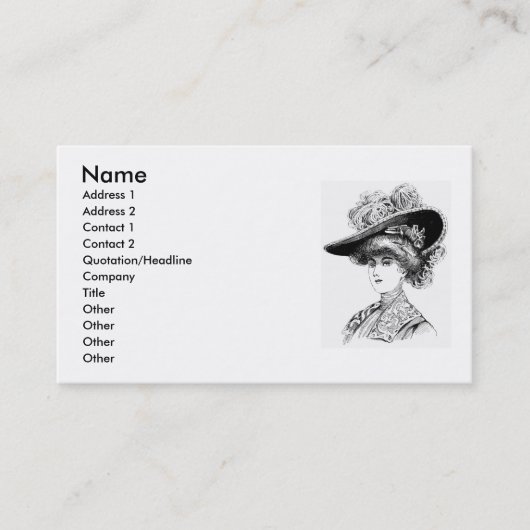 Carte de visite Casquette (Devant)