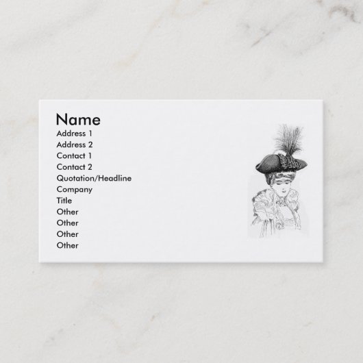 Carte de visite Casquette (Devant)