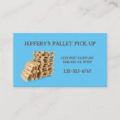 Carte De Visite Casquette à palette en bois professionnel bleu (Devant)