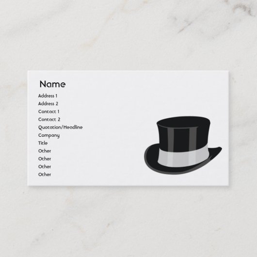 Carte De Visite Casquette - affaires (Devant)