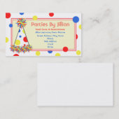 Carte De Visite Casquette bleu jaune rouge de partie de point de (Devant / Derrière)