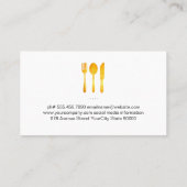 Carte De Visite Casquette chef et outils | Bois (Dos)