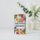 Carte De Visite Casquette de Chef | Restaurant Culinaire (Debout devant)