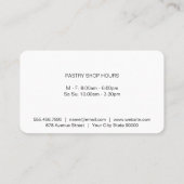 Carte De Visite Casquette de Chef | Restaurant Culinaire (Dos)