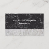 Carte De Visite Casquette de construction | Marbre | Constructeurs (Dos)