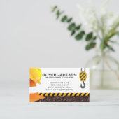 Carte De Visite Casquette dur | Cone de construction et grue (Debout devant)