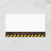 Carte De Visite Casquette dur | Cone de construction et grue (Dos)