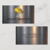 Carte De Visite Casquette dur de construction | Entrepreneur de co (Devant / Derrière)