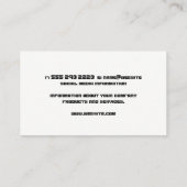 Carte De Visite Casquette dur de construction | Grain de bois (Dos)