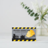 Carte De Visite Casquette dur du chantier | Entrepreneur général (Debout devant)