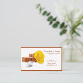 Carte De Visite Casquette et brique en béton de construction (Debout devant)