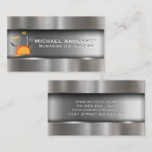 Carte De Visite Casquette et outils durs | Construction (Devant / Derrière)