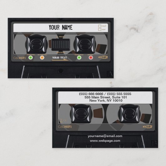 Carte de visite Cassette (Devant / Derrière)