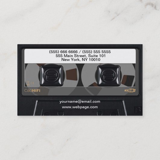 Carte de visite Cassette (Dos)
