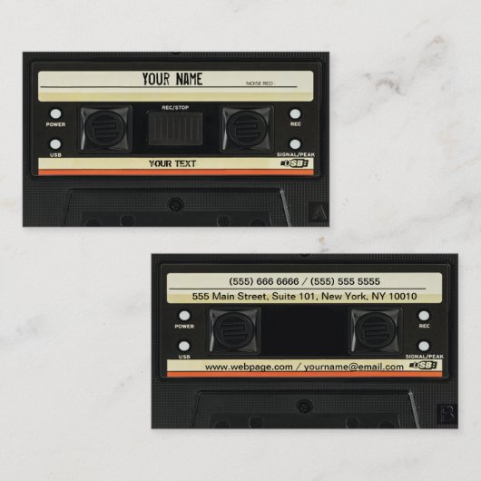 Carte de visite Cassette (Devant / Derrière)