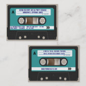 Carte De Visite Cassette Audio Rétro Années 80 (Devant / Derrière)