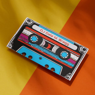 Carte De Visite Cassette des années 90 - Colorée Dj Chanteur Songw