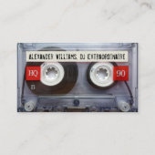 Carte De Visite Cassette DJ Extraordinaire avec QR Code (Devant)