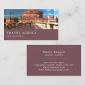 Carte De Visite Castel Sant'Angelo, Rome, Italie, agent de voyage (Devant / Derrière)