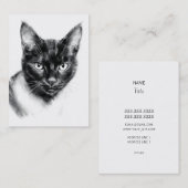 Carte De Visite Cat Charcoal (Devant / Derrière)