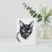 Carte De Visite Cat Charcoal (Debout devant)