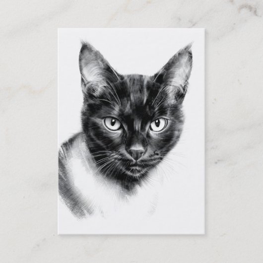 Carte De Visite Cat Charcoal (Devant)