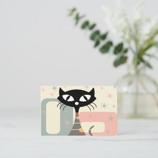 Carte De Visite Cat du milieu du siècle moderne (Debout devant)