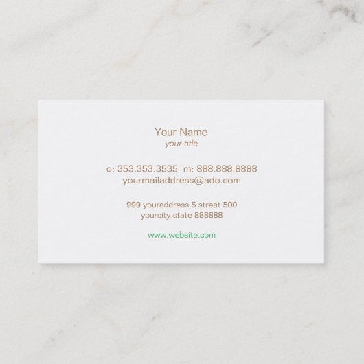 Carte De Visite cat face (Dos)