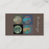 Carte De Visite Cat Lady Multi Cats assis Thunder_Cove (Dos)