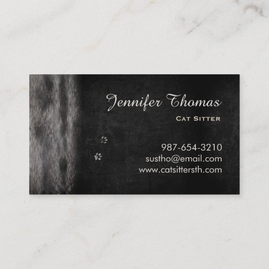 Carte De Visite Cat Service Staff ;-) (Dos)