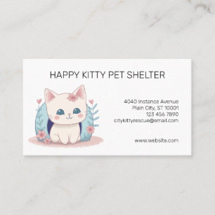 Carte De Visite Cat Shelter Animal Rescue Organization