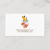 Carte De Visite Cat Sitting Catalogue (Dos)