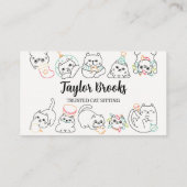 Carte De Visite Cat Sitting Catalogue (Dos)