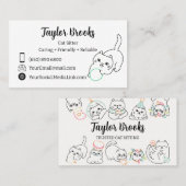 Carte De Visite Cat Sitting Catalogue (Devant / Derrière)