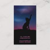 Carte De Visite Cat Star Sky (Dos)
