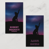 Carte De Visite Cat Star Sky (Devant / Derrière)