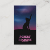 Carte De Visite Cat Star Sky (Devant)