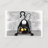 Carte De Visite Cat Upside Down Funny Cartoon Character (Devant)