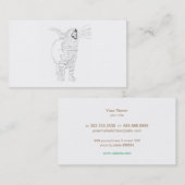 Carte De Visite cat yawn 名刺 (Devant / Derrière)