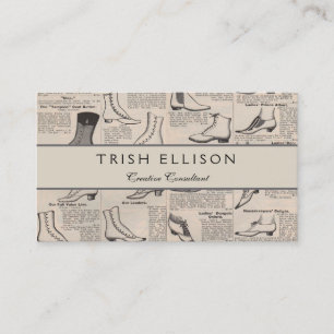 Carte De Visite Catalogue publicitaire de chaussures anciennes