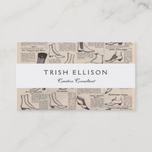 Carte De Visite Catalogue publicitaire de chaussures anciennes