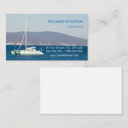 Carte De Visite Catamaran (Devant / Derrière)