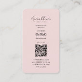 Carte De Visite Caterer de boulangerie moderne Cupcake Pink Script (Dos)