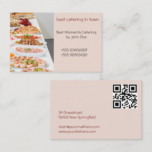 Carte de visite Catering 2 (Devant / Derrière)