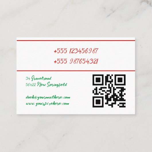 Carte de visite Catering 3 (Dos)