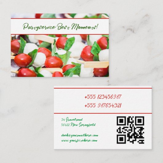 Carte de visite Catering 3 (Devant / Derrière)